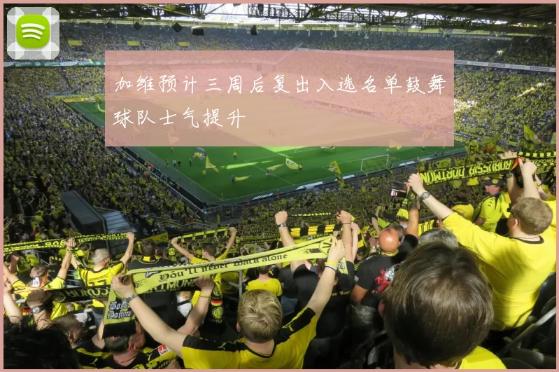 加维预计三周后复出入选名单鼓舞球队士气提升