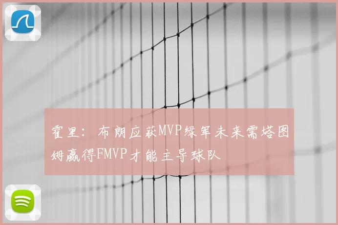 霍里：布朗应获MVP绿军未来需塔图姆赢得FMVP才能主导球队